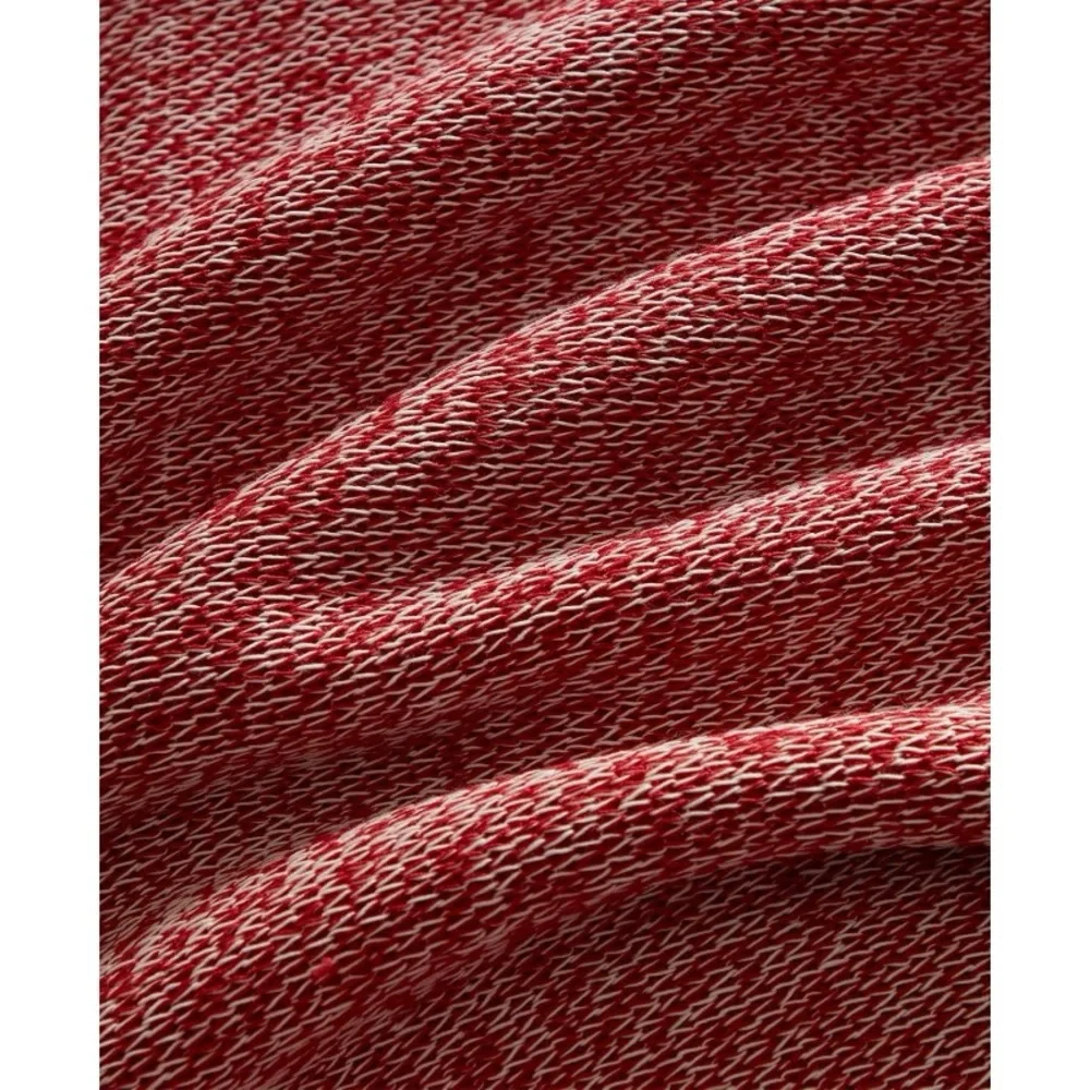 Fleece Heathered Knit Throw Sherpa Reverse Red Perfect 4 Anytime Of The Year